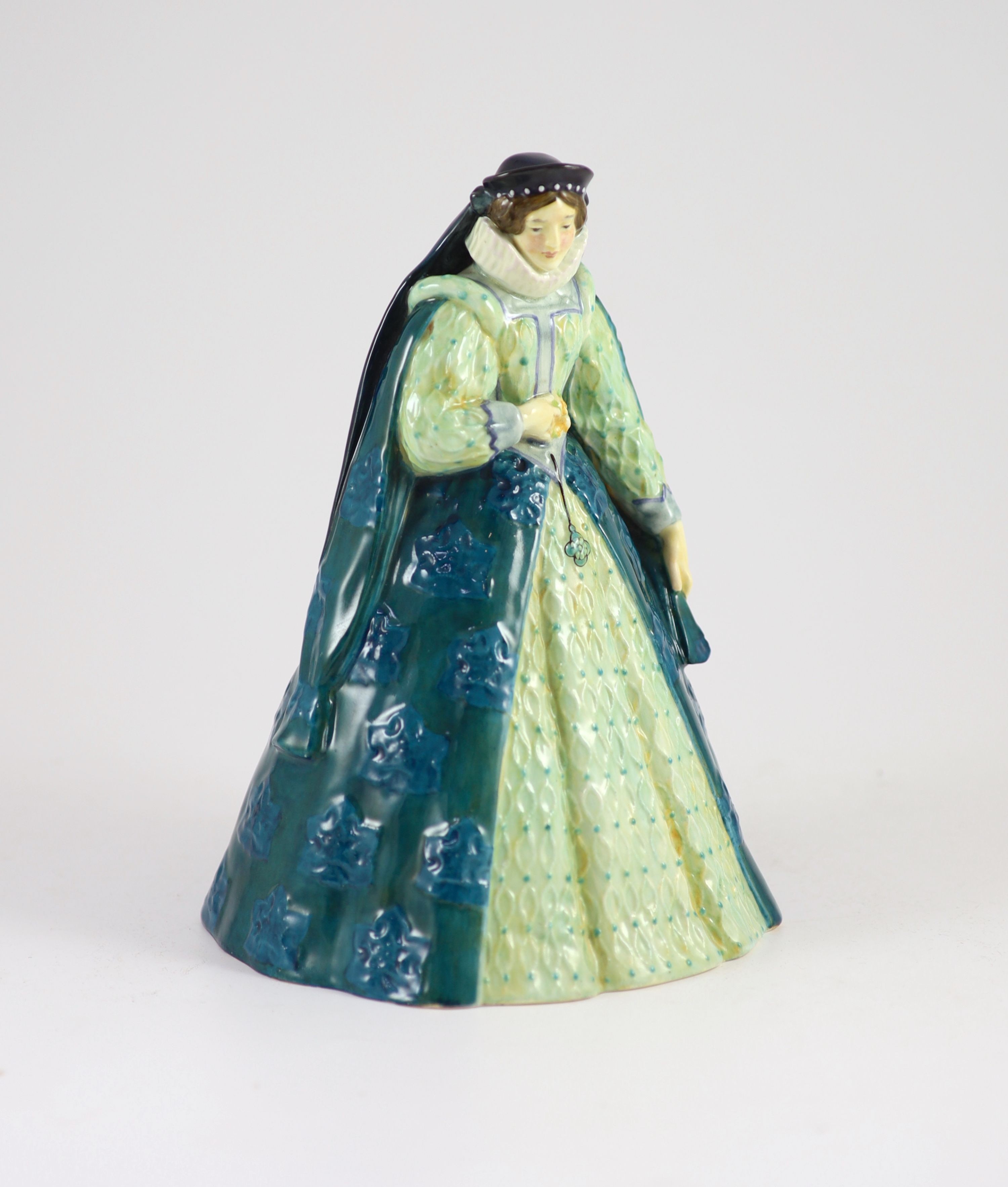 A rare Royal Doulton figure 'An Elizabethan Lady' HN309, c.1919, modelled by C. J. Noke, 23.5 cm high